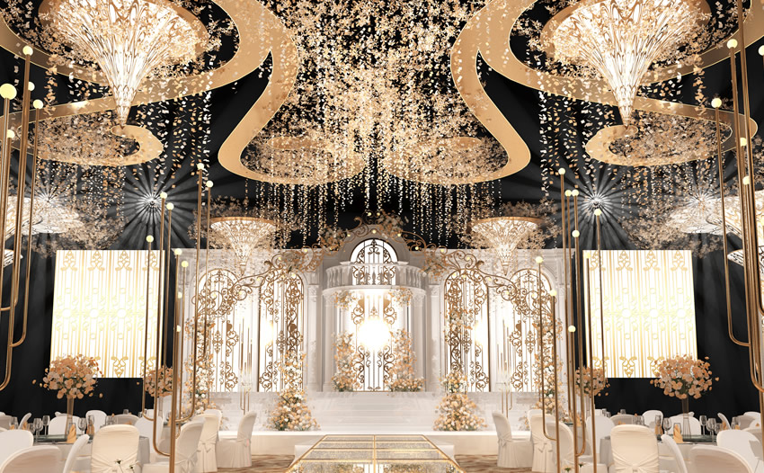 华宁花木兰喜事汇金色大厅效果展示